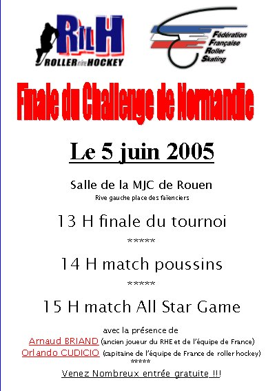 Finale du challenge 2005